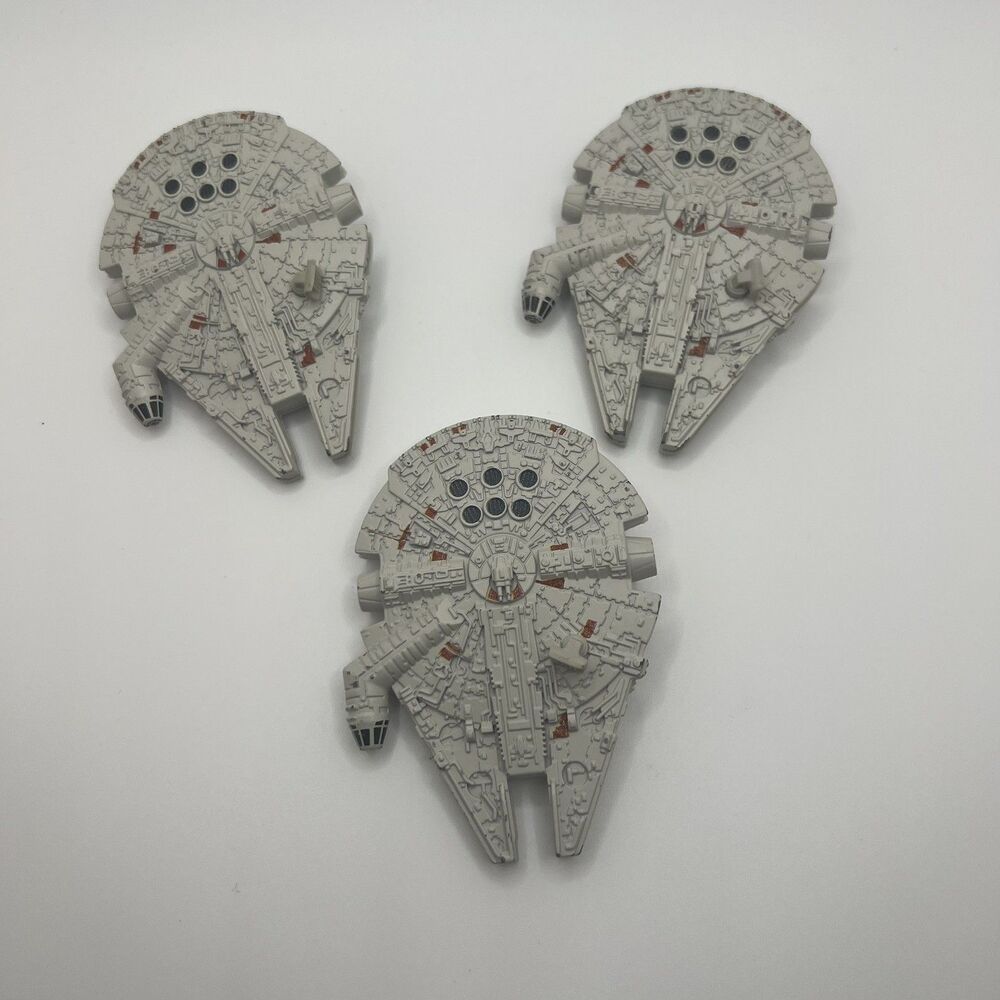 Star Wars Hot Wheels Millennium Falcon Starships Loose Lot Of 3
